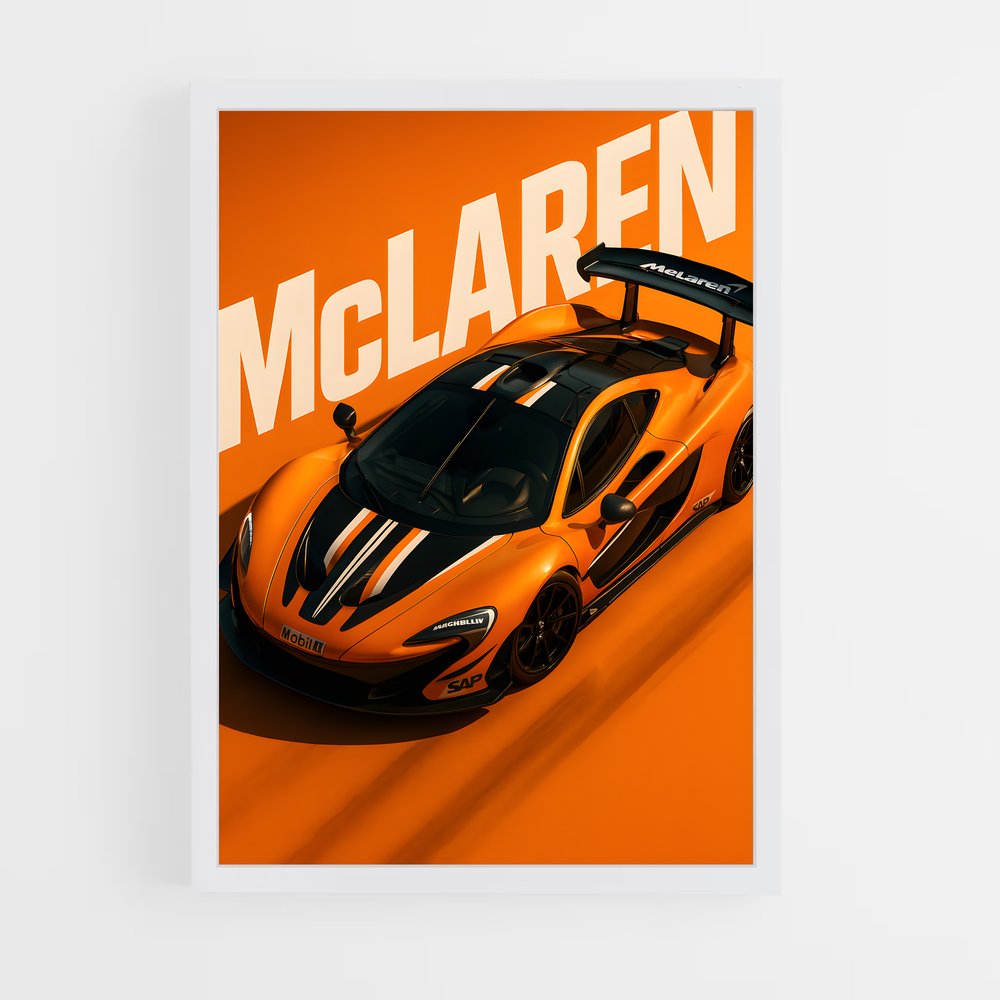 Poster Turbo Orange – affiche Mclaren (vue 3)